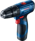 Bosch GSB 120-LI cordless drill driver, ergonomic grip.
