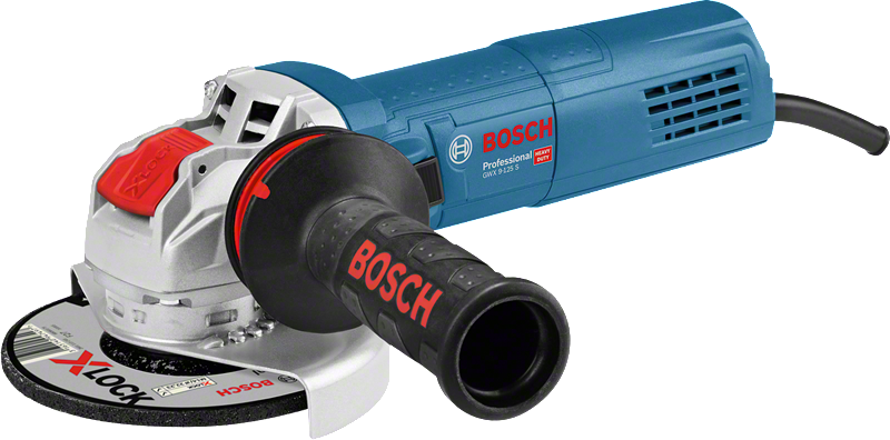 Bosch angle grinder GWX 9-125 S with X-LOCK disc.