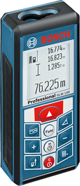 Bosch GLM 100 laser measure with digital display.