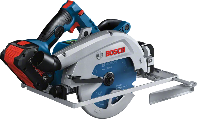 Bosch GKS 18V-68 GC cordless circular saw with ProCORE18V battery.