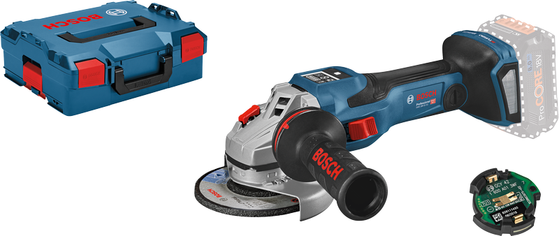 Bosch cordless angle grinder GWS 18V-15 SC with L-Boxx.