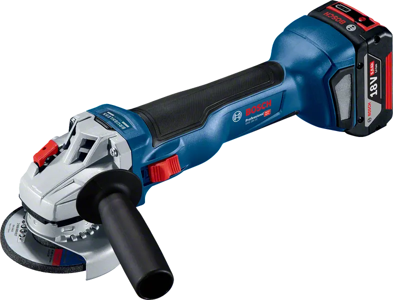 Bosch GWS 18V-10 cordless angle grinder.
