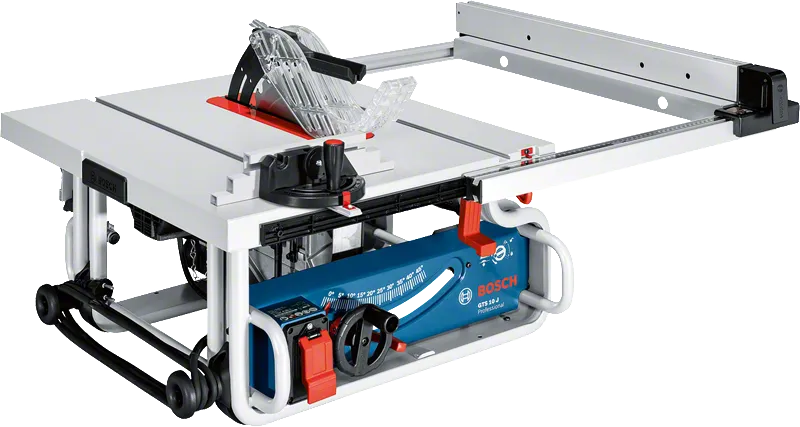 Bosch GTS 10 J table saw with adjustable incline.