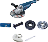 Bosch GWS 2200 angle grinder with accessories set.