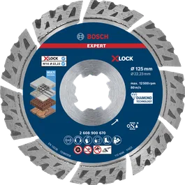 Bosch EXPERT MultiMaterial X-LOCK diamond cutting disc 125 mm.