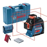 Bosch GLL 3-80 laser leveling tool with carrying case.