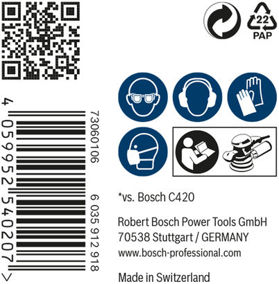 Bosch EXPERT M480 sanding net 125mm G120