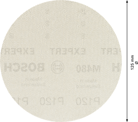Bosch EXPERT M480 Sanding Net 125mm G120 for orbital sanders