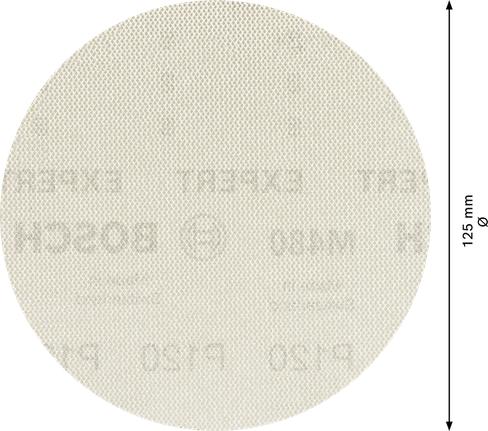 Bosch EXPERT M480 Sanding Net 125mm G120 for orbital sanders.
