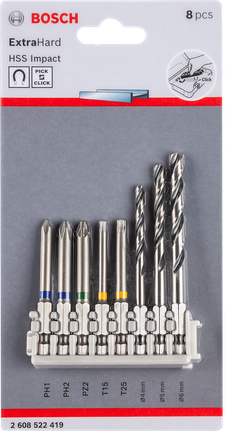 人気の贈り物が Click & Pick Extra Bit Drill Impact HSS and Screwdriver Hard 洋楽