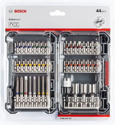 Bosch 44-piece Extra Hard screwdriver bits set.