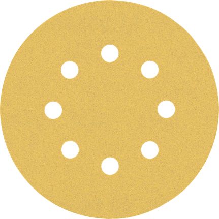 EXPERT C470 Sandpaper with 8 holes for Random Orbital Sanders 125 mm, G 120 5-pc Bosch EXPERT C470 sandpaper disc 125 mm 8 holes.