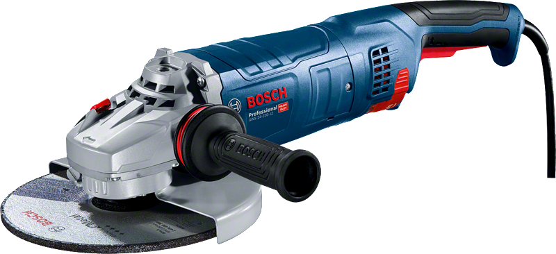 GWS 24-180 JZ Bosch GWS 24 angle grinder with ergonomic handle.