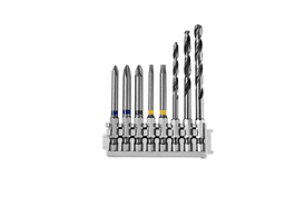 Pick & Click Extra Hard Screwdriver and HSS Impact Drill Bit Mixed Pack, 8-piece