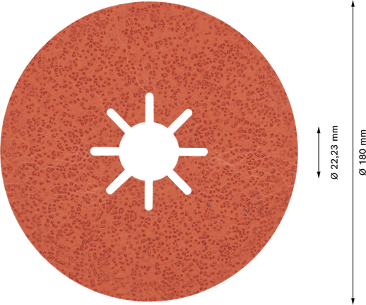 Bosch EXPERT R782 Prisma Ceramic Fibre Disc 180 mm, grit 36.