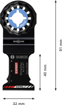 EXPERT MetalMax AIZ 32 AIT Multitool Blade 40 x 32 mm Bosch EXPERT MetalMax AIZ 32 AIT carbide multitool blade.