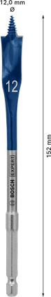 EXPERT Self Cut Speed Spade Drill Bit 12 x 152 mm Bosch EXPERT Self Cut Speed Spade Drill Bit 12 mm.