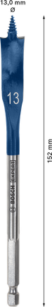 EXPERT Self Cut Speed Spade Drill Bit 13 x 152 mm Bosch EXPERT Self Cut Speed Spade Drill Bit 13 mm.