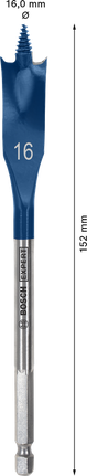 EXPERT Self Cut Speed Spade Drill Bit 16 x 152 mm Bosch EXPERT Self Cut Speed Spade Drill Bit 16 mm.