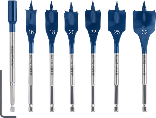 EXPERT Self Cut Speed Set Bosch EXPERT Self Cut Speed spade drill bit set 7-piece