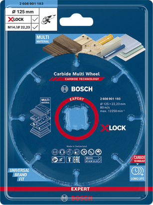 EXPERT Carbide Multi Wheel Bosch Expert Carbide Multi Wheel X-LOCK 125 mm cutting disc