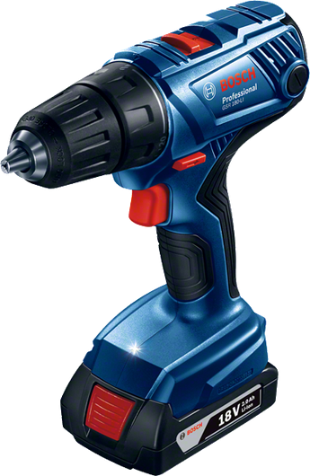Bosch GSR 180-LI cordless drill with 18V battery.