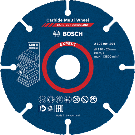 Bosch EXPERT Multi Material carbide cutting disc 110x20mm.