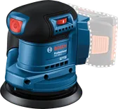 Bosch GEX 185-LI random orbit sander with dust filter.