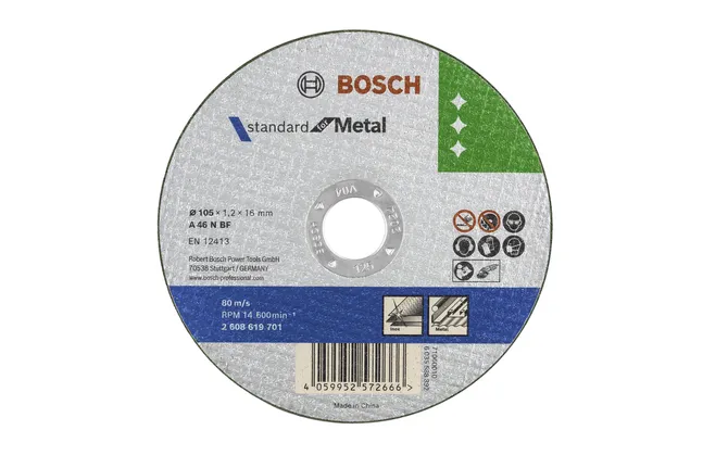 Bosch Standard for Metal cutting disc for angle grinders.