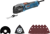 Bosch GOP 30-28 multi-tool with Starlock Plus accessories.
