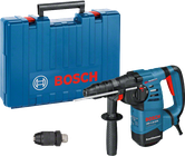 Bosch GBH 3-28 DFR rotary hammer drill with carry case.