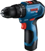 Blue Bosch cordless drill.