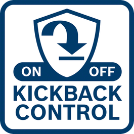  Reduces the risk of sudden tool reactions in bind-up scenario thanks to automatic tool shutdown. Function can be switched off