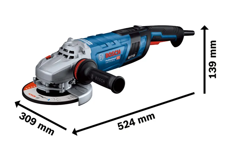Bosch GWS 30-180 B angle grinder with 180mm disc.