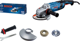 Bosch GWS 30 angle grinder with 2800W motor and accessories.