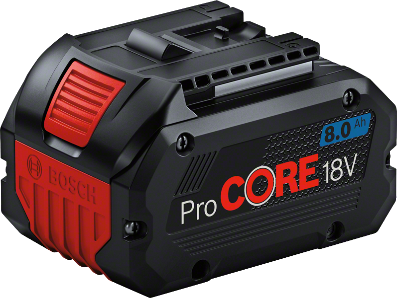 Bosch ProCORE18V 8.0Ah rechargeable battery pack.