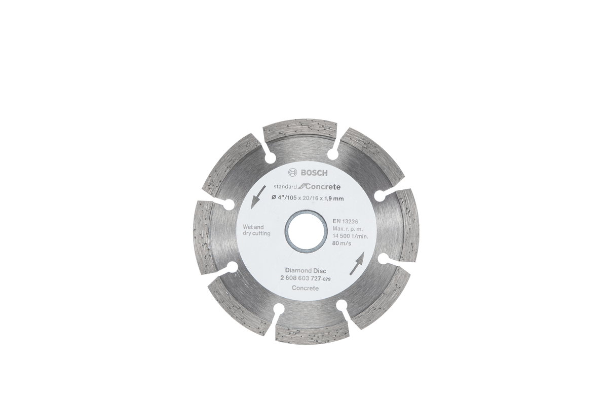 Bosch diamond cutting disc BPE for universal concrete cutting.