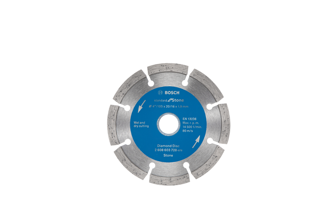 Bosch diamond cutting disc HPE for universal stone cutting.