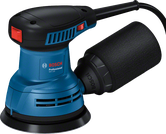 Bosch GEX 125 random orbit sander with dust collector.