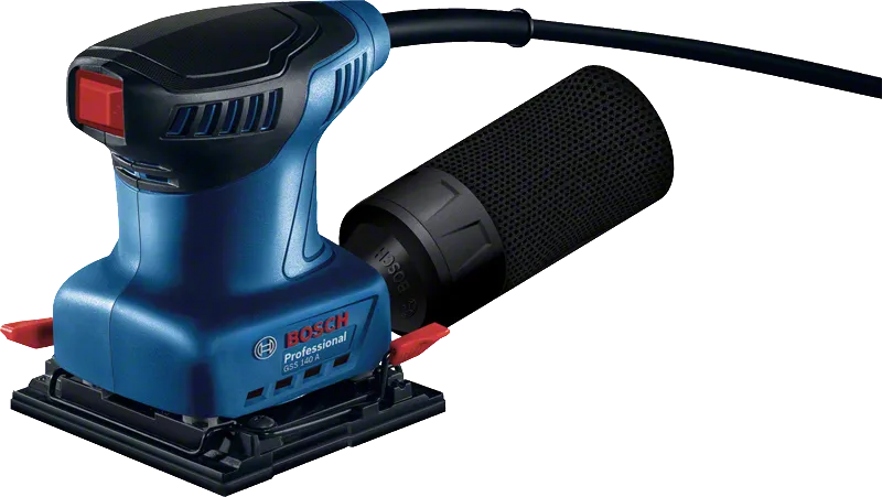 Bosch GSS 140 A orbital sander with dust box.