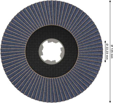 Bosch PRO X571 Flap Disc angled 125mm G40 X-Lock.