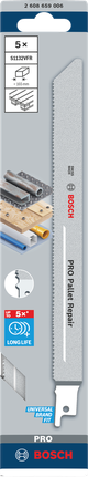 Bosch PRO Pallet Repair S1132VFR blade 5-pack.