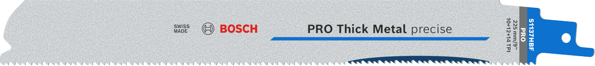 Bosch PRO Thick Metal precise S1137HBF blade for cutting thick metal.