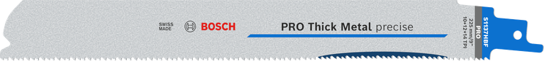 PRO Thick Metal precise S1137HBF Blade, 1.1 x 25 x 225 mm, 5 pcs Bosch PRO Thick Metal precise S1137HBF blade for cutting thick metal.