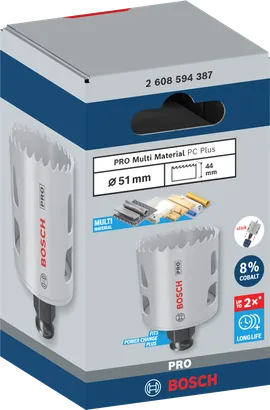Bosch 51 mm PRO Multi Material hole saw.