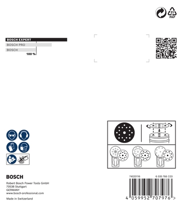 EXPERT O780 Foil Bosch EXPERT O780 125 mm G60 sanding disc