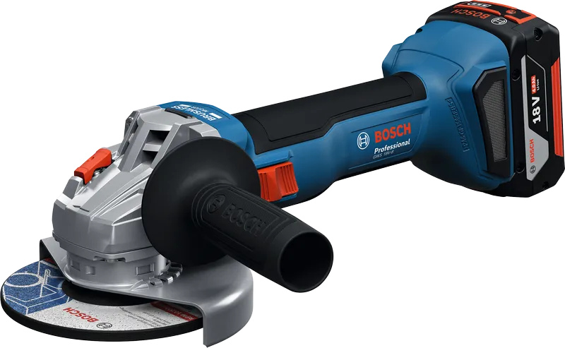 GWS 18V-8 Bosch GWS 18V-8 cordless angle grinder, 4Ah battery.