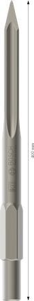 PRO HEX-5C Pointed Chisel 30 mm, 30 x 400 mm Bosch PRO HEX-5C pointed chisel 30 mm hex, 400 mm length.