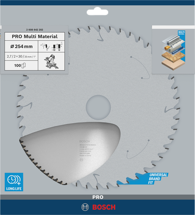 PRO Multi Material Circular Saw Blade, 254 x 2.7 x 30 mm PRO Multi Material Circular Saw Blade, 254 x 2.7 x 30 mm
