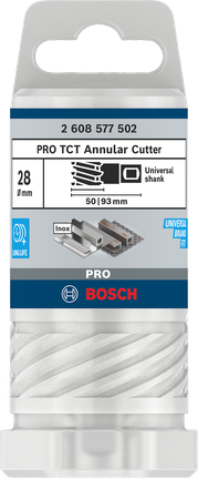Bosch PRO Metal TCT Annular Cutter 28×50×93 mm.